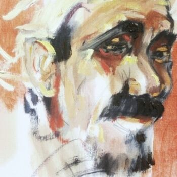 Pintura titulada "portrait" por El Mamoune Alaoui Jamali, Obra de arte original