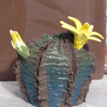 Sculpture intitulée "cactus" par France Lemaitre, Œuvre d'art originale
