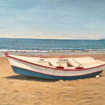 Painting titled "Barca" by Mams, Original Artwork, Oil
