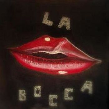 Painting titled "La Bocca" by Mamu, Original Artwork, Oil