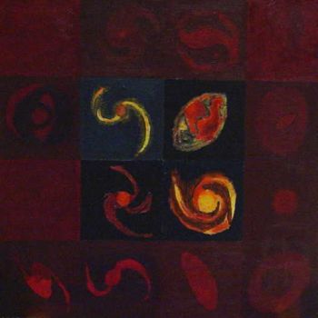 Painting titled "ASTEROIDES 2" by Antonio Manchon, Original Artwork, Oil