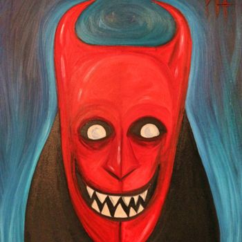 Pintura intitulada "демон" por Ilia Chudakov, Obras de arte originais, Óleo