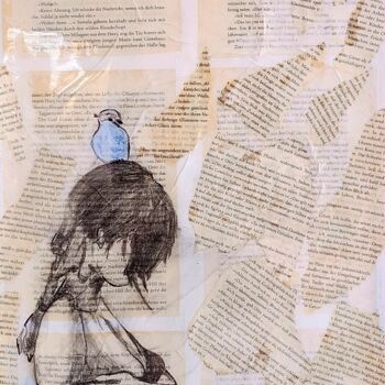 Malerei mit dem Titel "Gedanken" von Mandy Bonitz, Original-Kunstwerk, Acryl