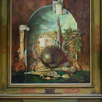Malarstwo zatytułowany „Dante Alighieri” autorstwa Mandy Sand, Oryginalna praca, Olej