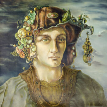 Painting titled "Florian" by Mandy Sand, Original Artwork, Oil