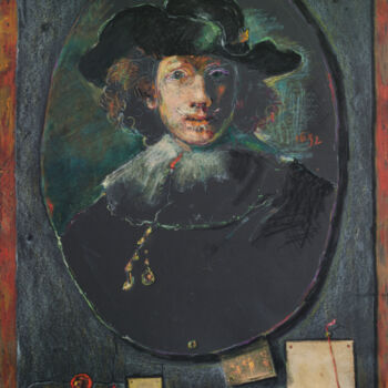 Painting titled "Rembrandt 1632" by Mandy Sand, Original Artwork