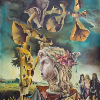 Painting titled "Odd orchestra" by Mandy Sand, Original Artwork, Oil