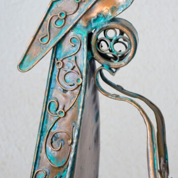 Sculptuur getiteld "Bird" door Mandy Sand, Origineel Kunstwerk, Metalen