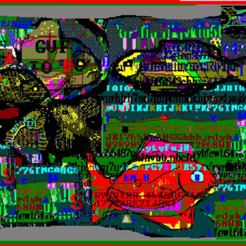 Digital Arts titled "Red Fish" by Mandy Sand, Original Artwork, Digital Painting