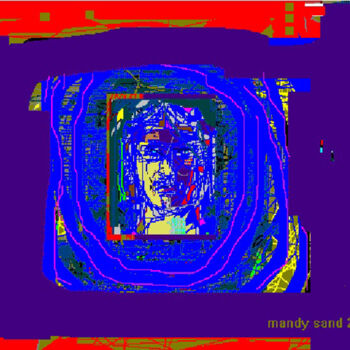 Digitale Kunst mit dem Titel "Self Portrait digit…" von Mandy Sand, Original-Kunstwerk, Digitale Malerei