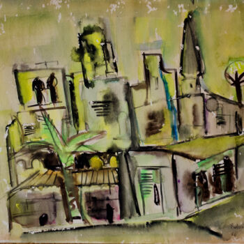 "Landscape of Jaffa" başlıklı Tablo Mandy Sand tarafından, Orijinal sanat, Suluboya