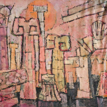 Pittura intitolato "Landscape with Ruins" da Mandy Sand, Opera d'arte originale, Olio