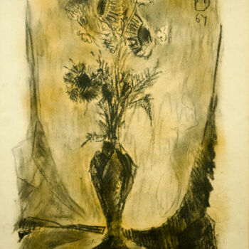 Pittura intitolato "Flower Vase" da Mandy Sand, Opera d'arte originale, Acquarello