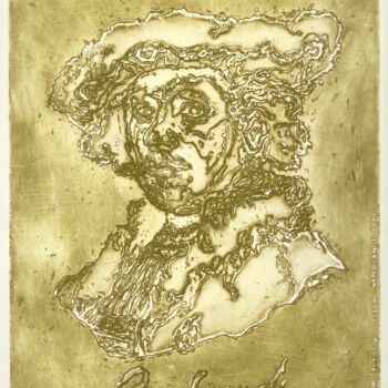 Incisioni, stampe intitolato "Homage to Rembrandt" da Mandy Sand, Opera d'arte originale, incisione