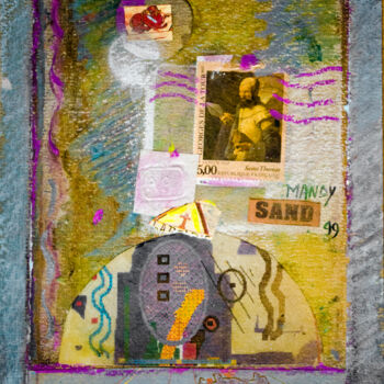 Collages titled "Stamp of St. Thomas" by Mandy Sand, Original Artwork