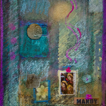 Colagens intitulada "Stamp of  saints" por Mandy Sand, Obras de arte originais, Outro