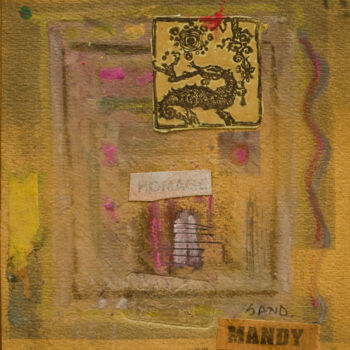 Κολάζ με τίτλο "Homage - Dragon" από Mandy Sand, Αυθεντικά έργα τέχνης, Άλλος