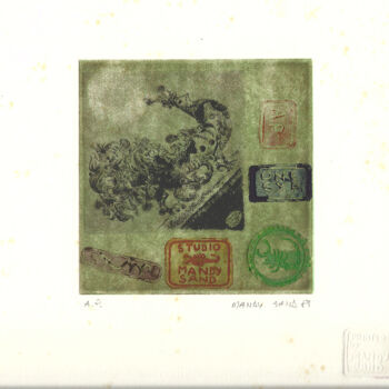 Incisioni, stampe intitolato "Venetian bird and s…" da Mandy Sand, Opera d'arte originale, incisione