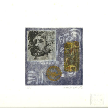 Prenten & gravures getiteld "Bacchus and seals" door Mandy Sand, Origineel Kunstwerk, Gravure