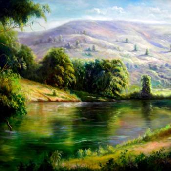 Pintura intitulada "LAGO DO MANECO" por Maneco Araújo, Obras de arte originais, Óleo