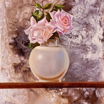 Pintura intitulada "Duas rosas" por Maneco Araújo, Obras de arte originais