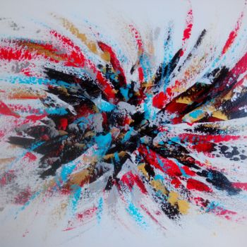 Peinture intitulée "pulsion" par Pascal Mangeot, Œuvre d'art originale, Acrylique