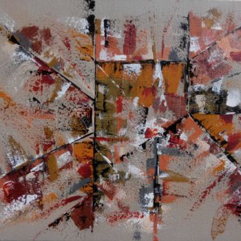 Painting titled "couleurs-d'automne" by Pascal Mangeot, Original Artwork, Acrylic