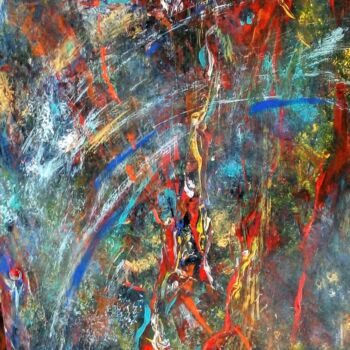 Painting titled "Abstraction #4 - le…" by Mango Park, Original Artwork, Acrylic