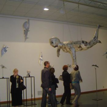 Skulptur mit dem Titel "11 sept 2001" von Michel Mangon, Original-Kunstwerk, Gemischte Medien