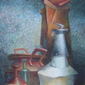 Painting titled "STILLEBEN" by Aivars Mangulis, Original Artwork