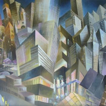 Malerei mit dem Titel "Potsdamer Platz 7" von Aivars Mangulis, Original-Kunstwerk
