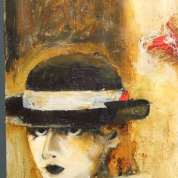 Painting titled "chapeau!!" by Dominique Boutemy, Original Artwork