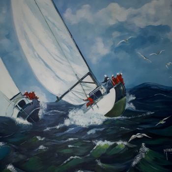 Painting titled "mon voyage en Breta…" by Manino, Original Artwork, Acrylic