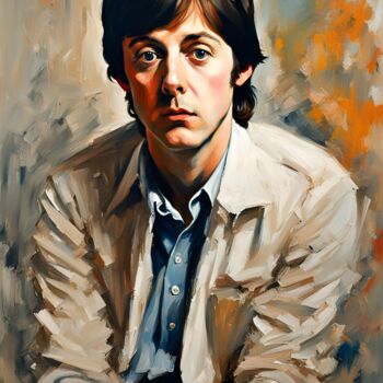 Grafika cyfrowa / sztuka generowana cyfrowo zatytułowany „Paul McCartney” autorstwa Mankdhani, Oryginalna praca, Obraz gener…