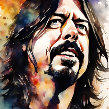 Digital Arts titled "Dave Grohl" by Mankdhani, Original Artwork, AI generated image
