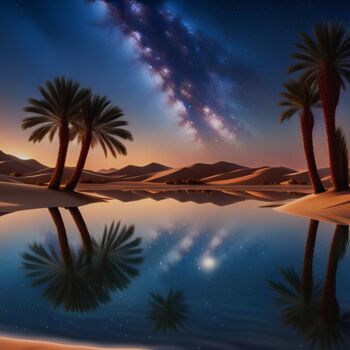 Fotografie mit dem Titel "Desert Milky Way -…" von Mankdhani, Original-Kunstwerk, Manipulierte Fotografie