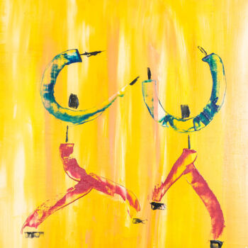 Peinture intitulée "La danseuse" par Mano Girard, Œuvre d'art originale, Acrylique Monté sur Panneau de bois