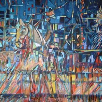 Painting titled "Quijote" by Manoel Britto, Original Artwork, Digital Print