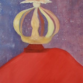 Painting titled "Pico coroado" by Manoel Costa, Original Artwork, Acrylic Mounted on Wood Stretcher frame