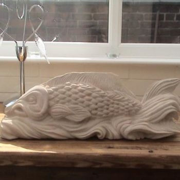 Sculpture intitulée "Ancient Fish" par Man Of Stone, Œuvre d'art originale