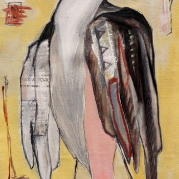 Malerei mit dem Titel "IN HER PROTECTION" von Manoj Dixit, Original-Kunstwerk, Acryl