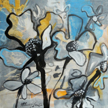 Painting titled "FLOWERS 2" by Manoj Dixit, Original Artwork, Acrylic
