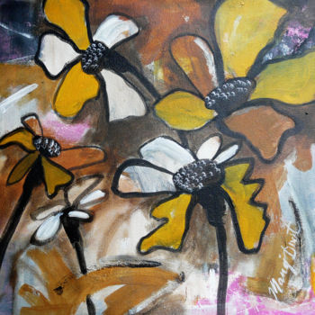Painting titled "FLOWERS" by Manoj Dixit, Original Artwork, Acrylic