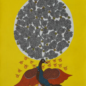 "Gond Painting  ( Tr…" başlıklı Tablo Manoj Kumar Tekam tarafından, Orijinal sanat, Akrilik