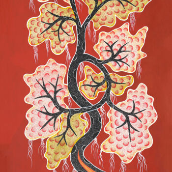 "Gond Painting  ( Tr…" başlıklı Tablo Manoj Kumar Tekam tarafından, Orijinal sanat, Akrilik