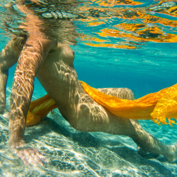 Naked girl under water