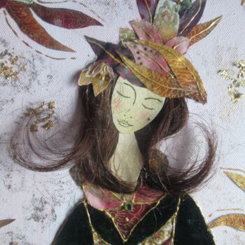 Текстильное искусство под названием "MARGOT G P" - Manon, Подлинное произведение искусства, Ткань
