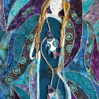 "NAÏA" başlıklı Tekstil Sanatı Manon tarafından, Orijinal sanat, Kumaş