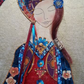 Текстильное искусство под названием "IRIS" - Manon, Подлинное произведение искусства, гобелен