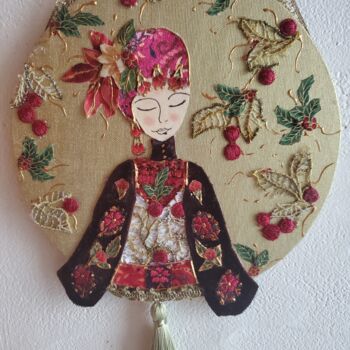 Текстильное искусство под названием ""ALBANE"" - Manon, Подлинное произведение искусства, Ткань